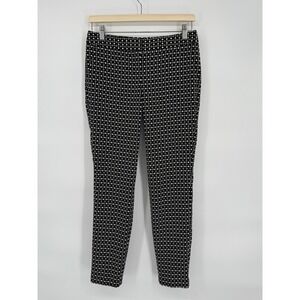Express Columnist Size OR Black & White Geometric Print Slim Ankle Pants Career‎